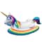 Swim Central 86" Inflatable Rainbow Unicorn Rocker Swimming Pool Float